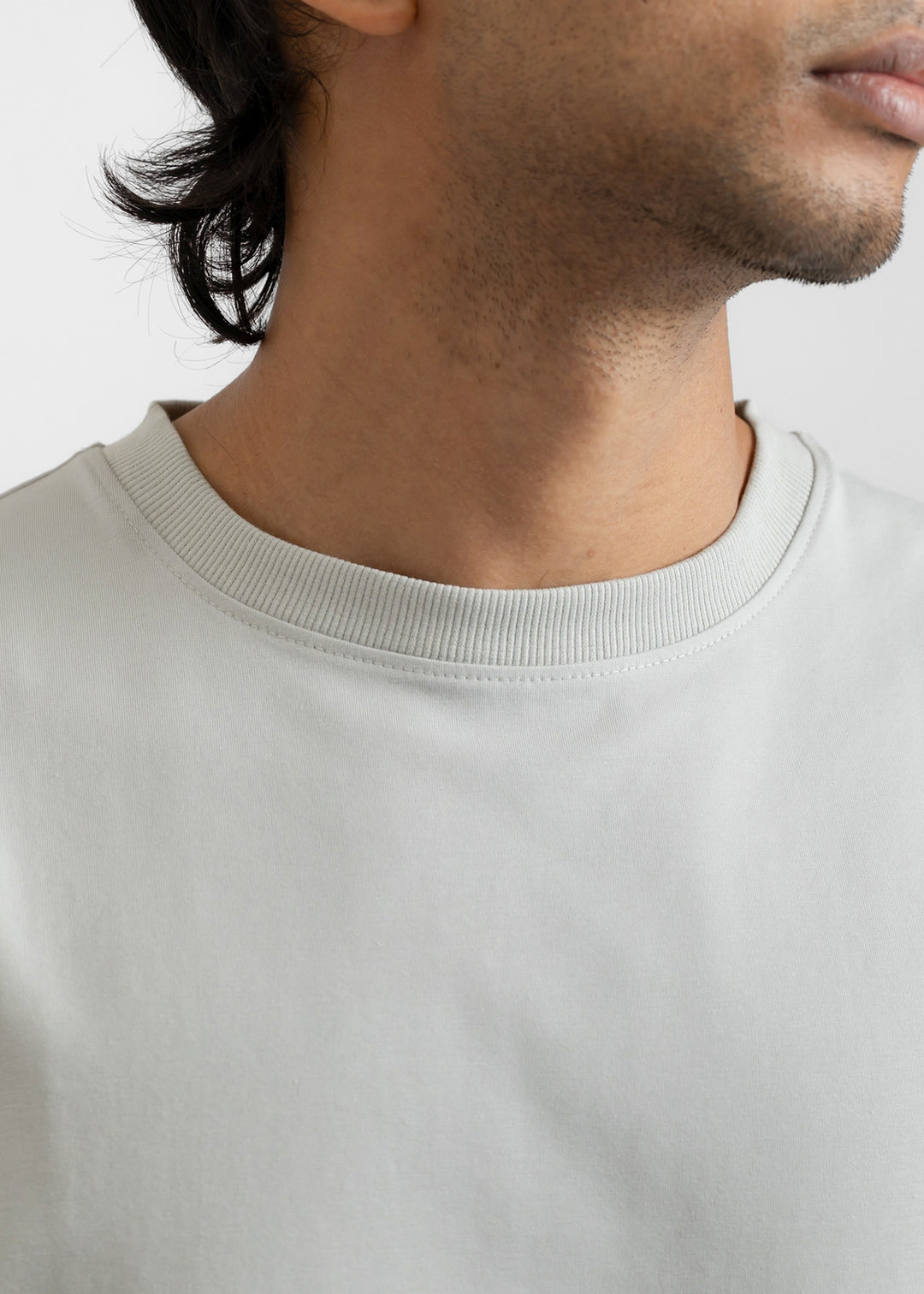 Stretch Box-Fit T-shirt — Steel Grey
