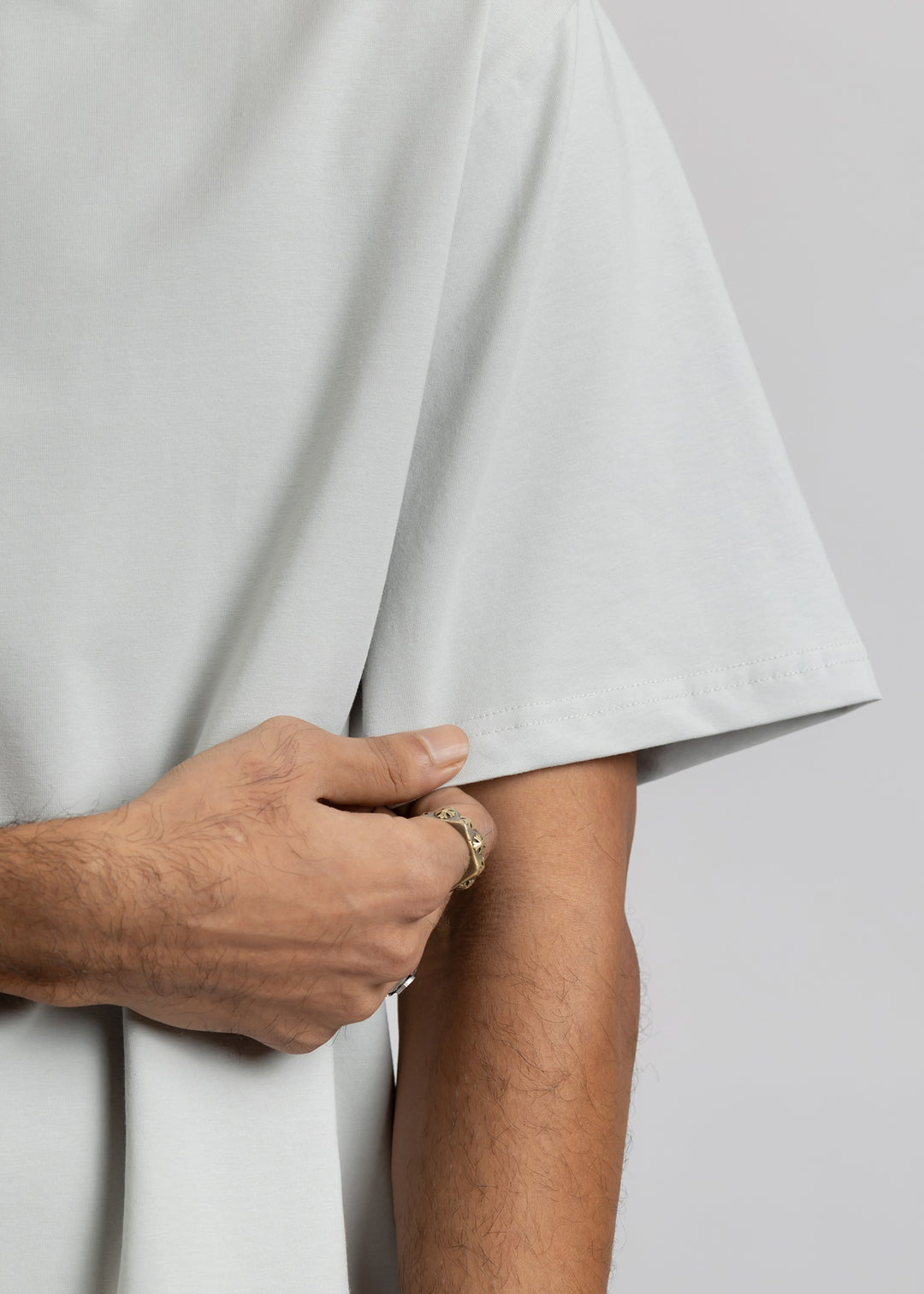 Stretch Box-Fit T-shirt — Steel Grey