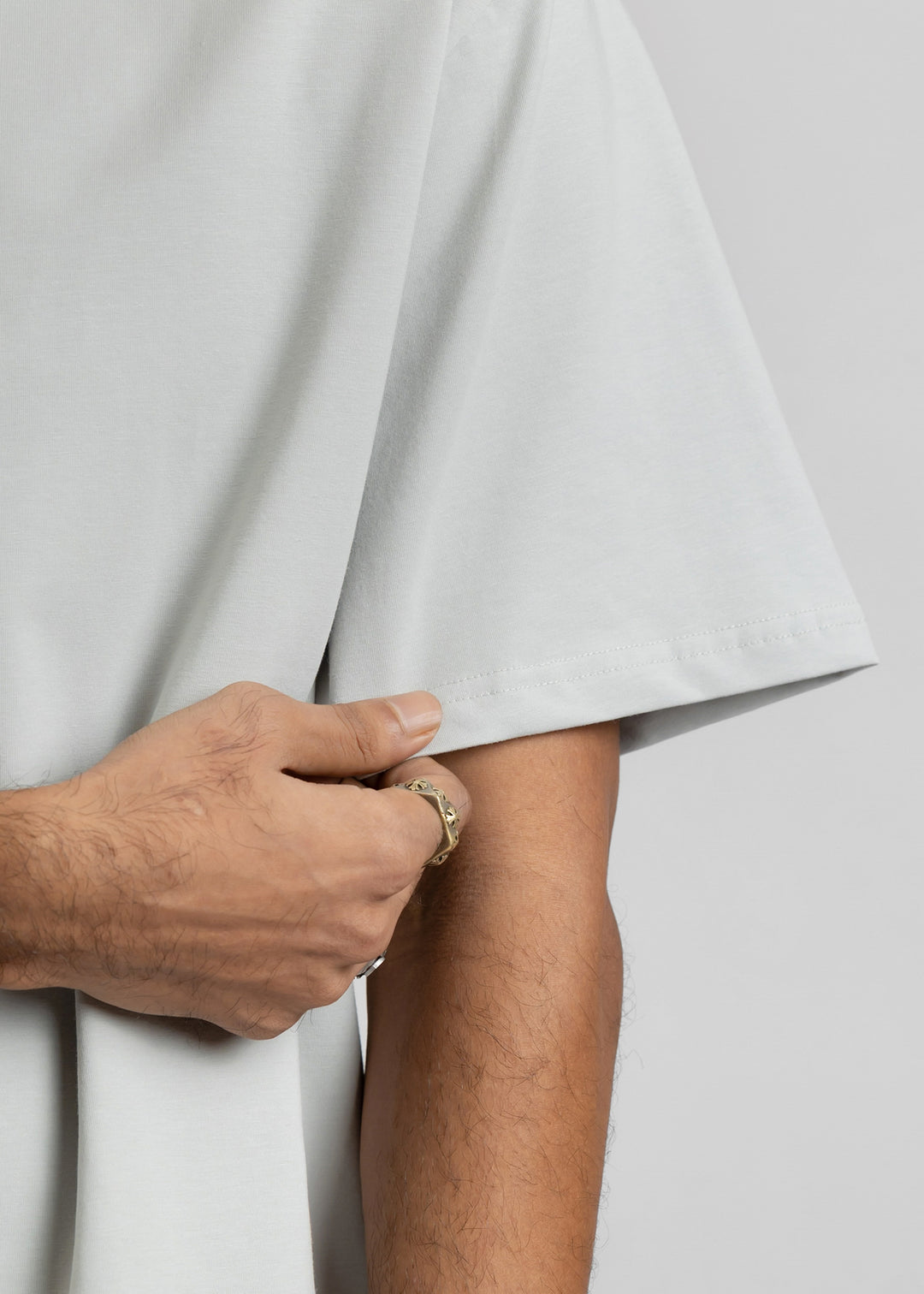 Stretch Box-Fit T-shirt — Steel Grey