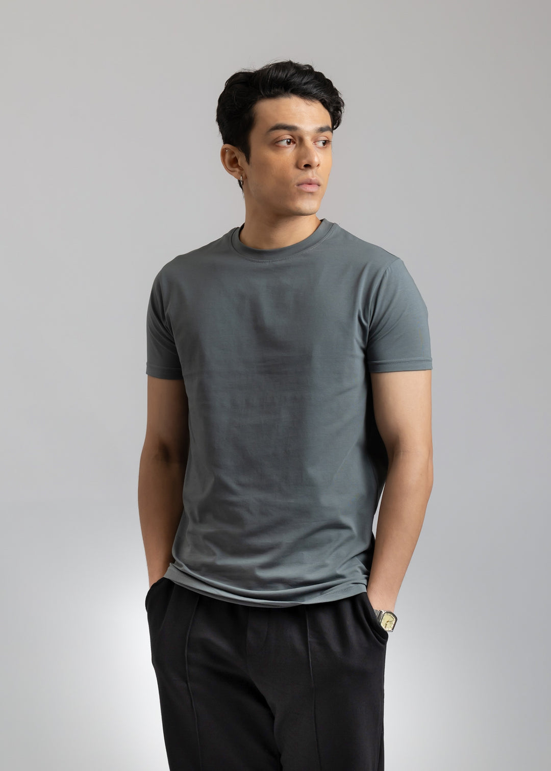 Stretch Slim Fit T-shirt — Dark Grey