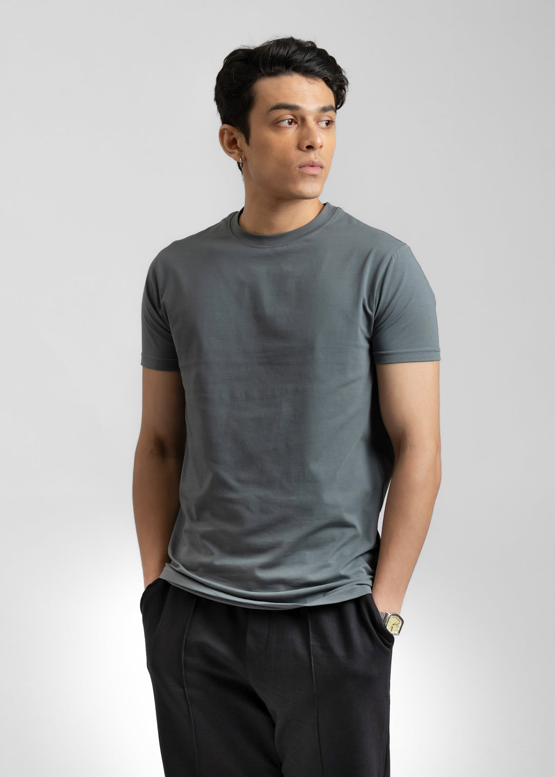 Stretch Slim Fit T-shirt — Dark Grey