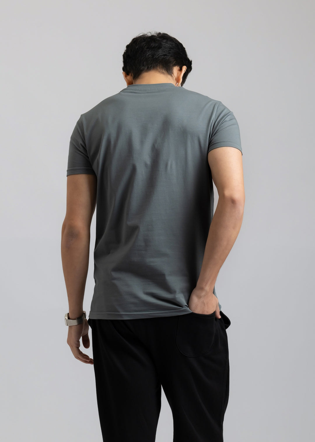 Stretch Slim Fit T-shirt — Dark Grey