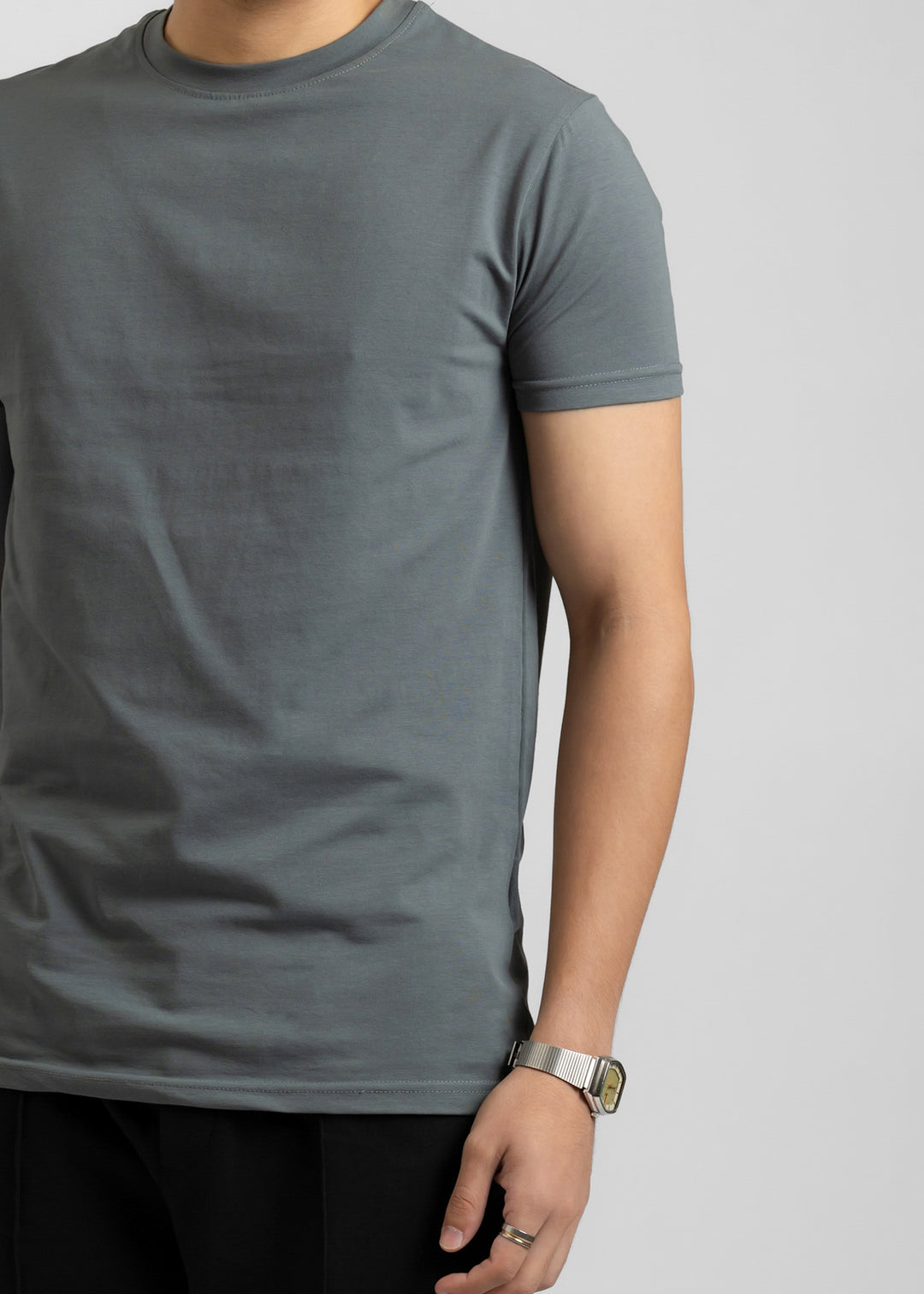Stretch Slim Fit T-shirt — Dark Grey