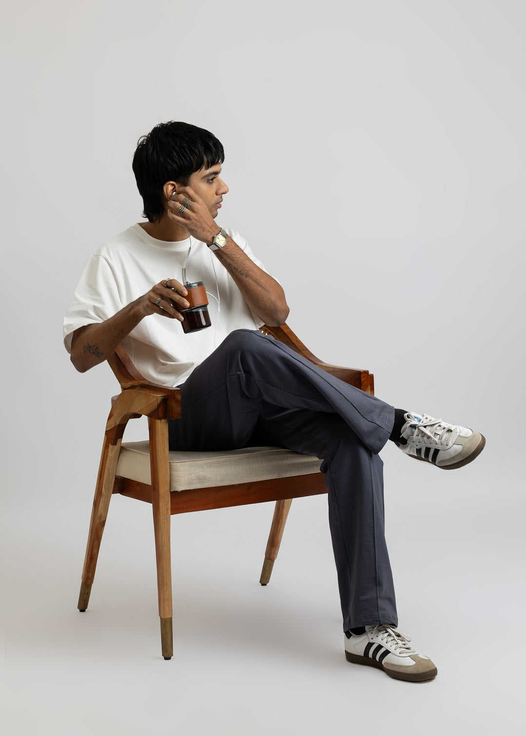 Stretch Box-Fit T-shirt — Off White