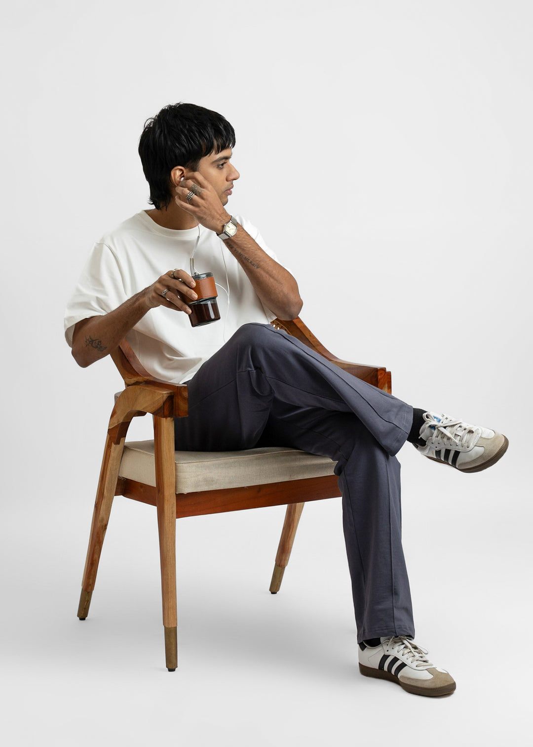 Stretch Box-Fit T-shirt — Off White
