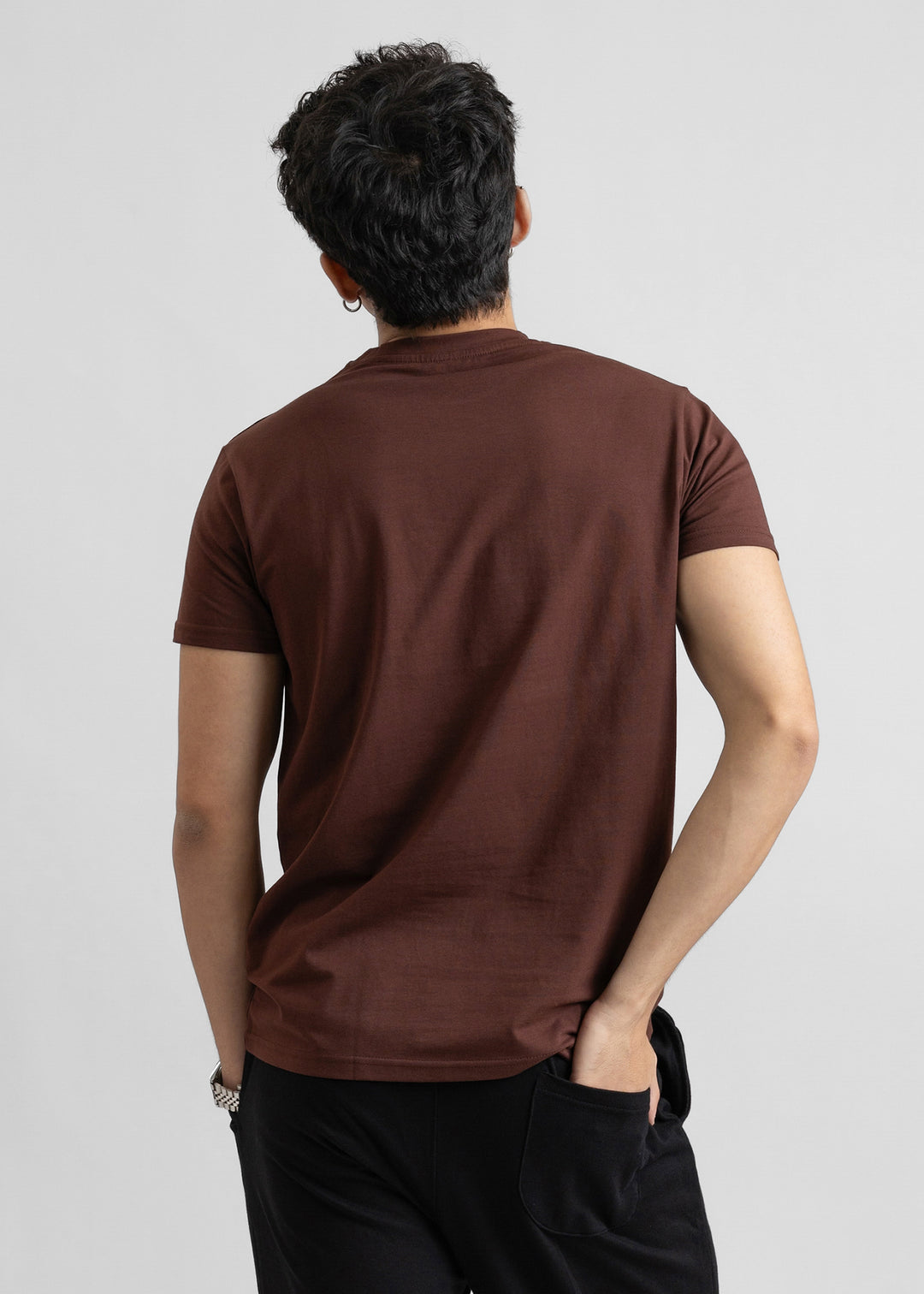Stretch Slim Fit T-shirt — Dark Brown