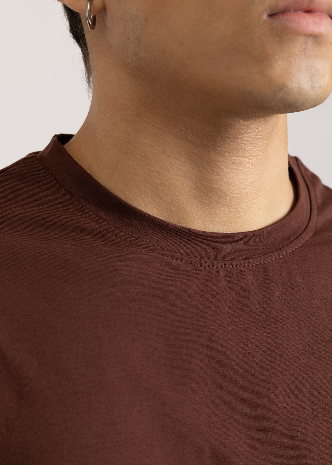 Stretch Slim Fit T-shirt — Dark Brown