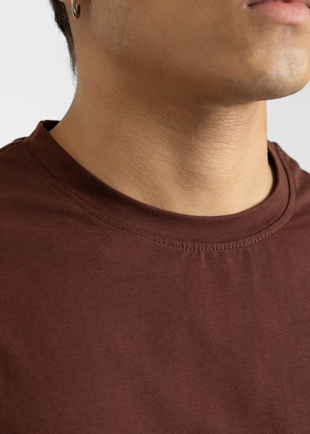 Stretch Slim Fit T-shirt — Dark Brown