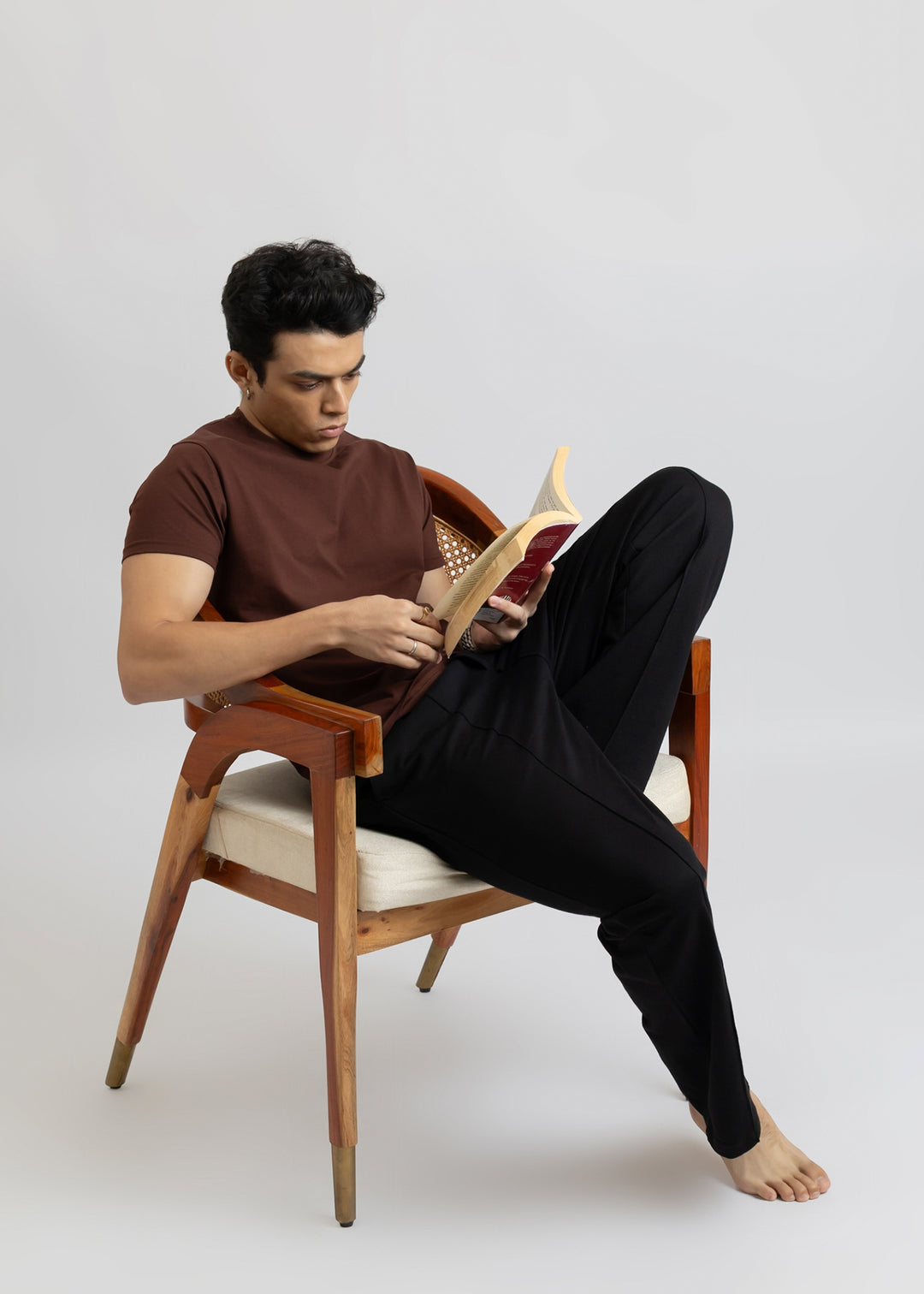 Stretch Slim Fit T-shirt — Dark Brown