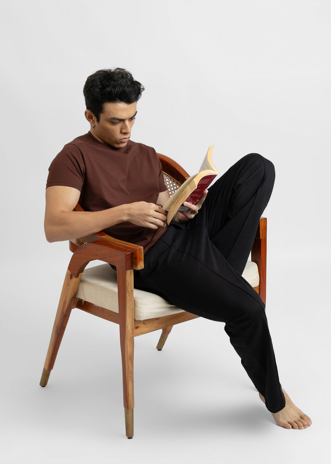 Stretch Slim Fit T-shirt — Dark Brown