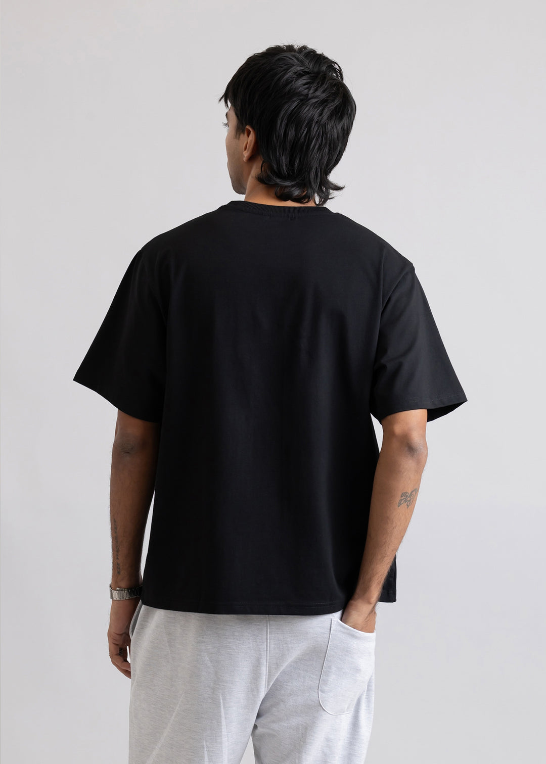 Stretch Box-Fit T-shirt — Black