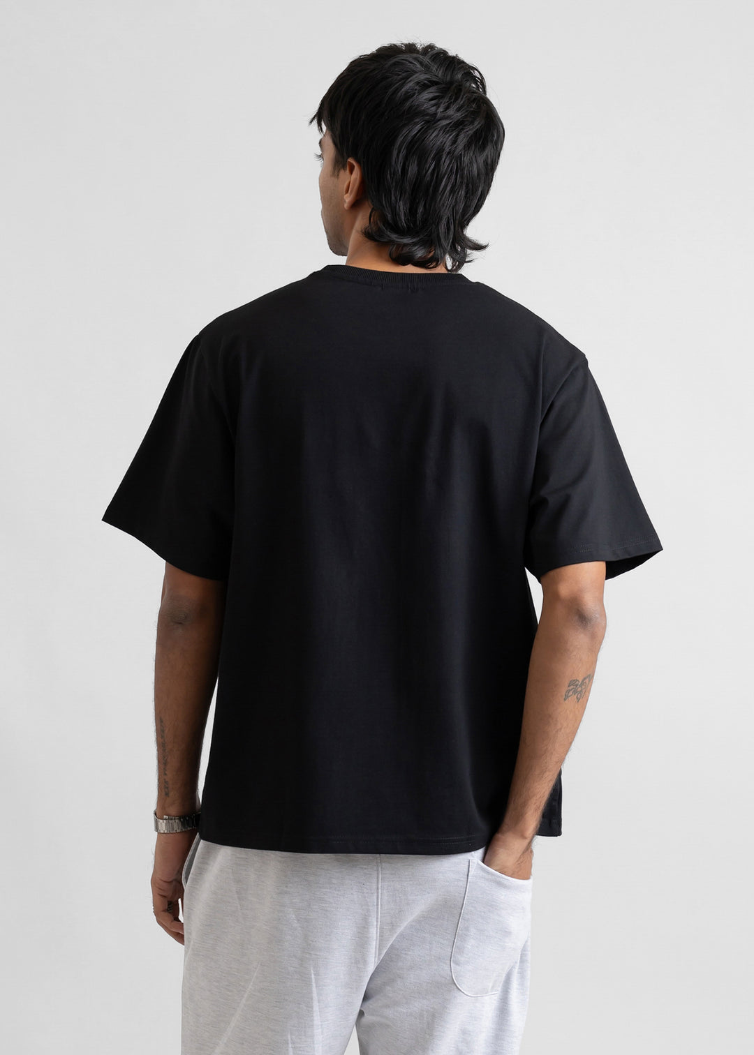 Stretch Box-Fit T-shirt — Black