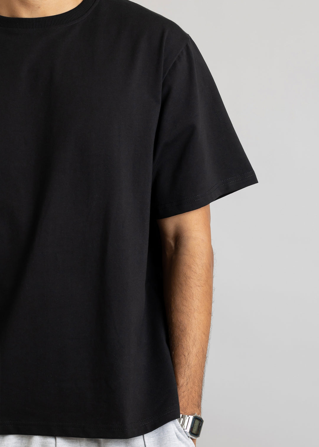 Stretch Box-Fit T-shirt — Black