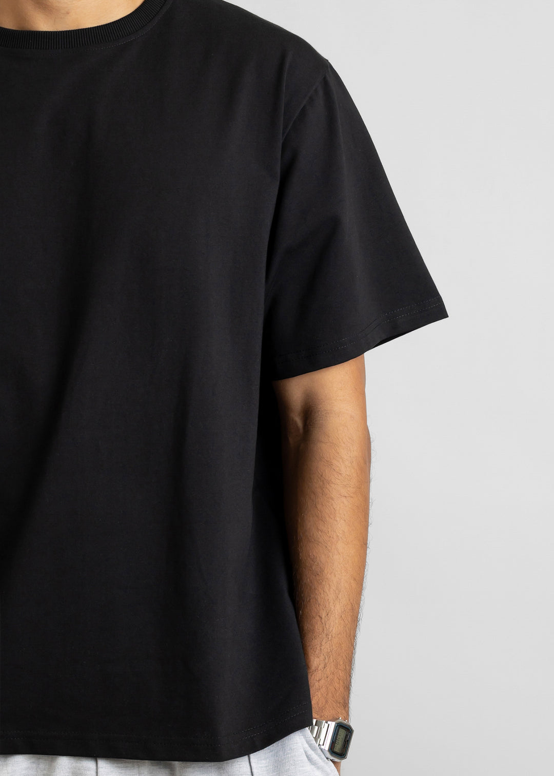 Stretch Box-Fit T-shirt — Black