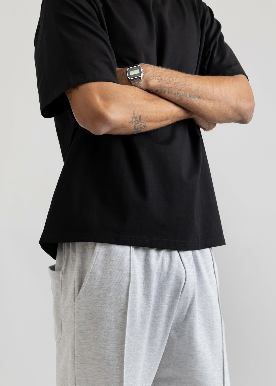 Stretch Box-Fit T-shirt — Black