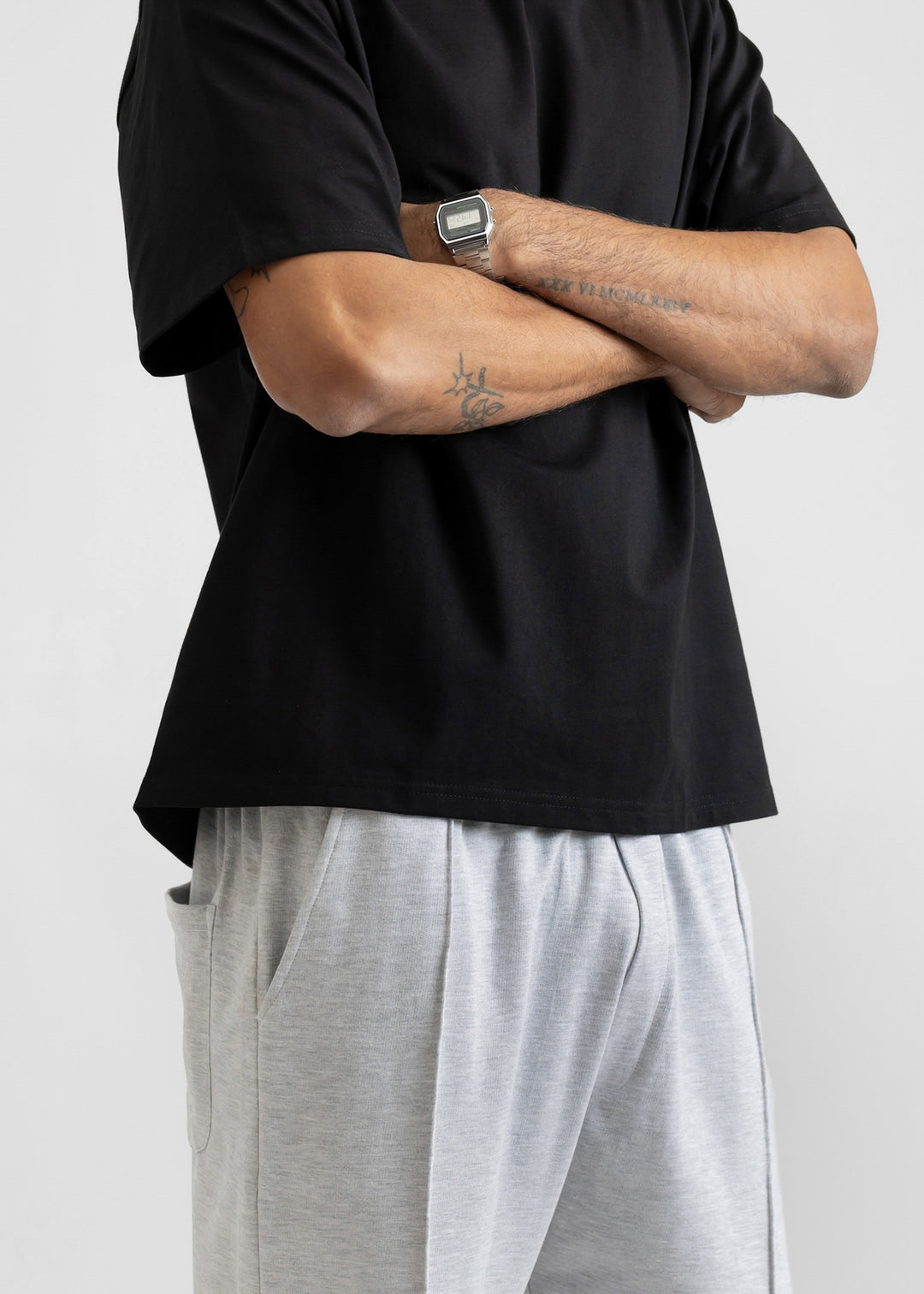 Stretch Box-Fit T-shirt — Black