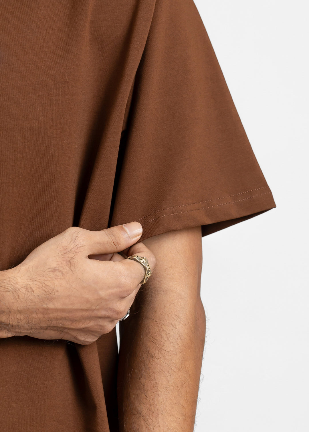 Stretch Box Fit T-shirt — Coffee Brown