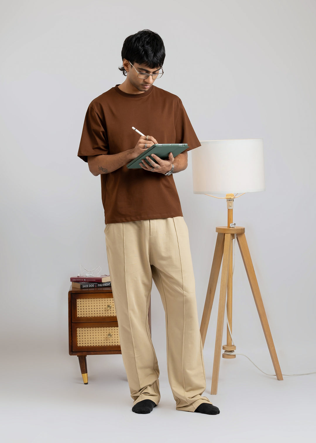 Stretch Box Fit T-shirt — Coffee Brown