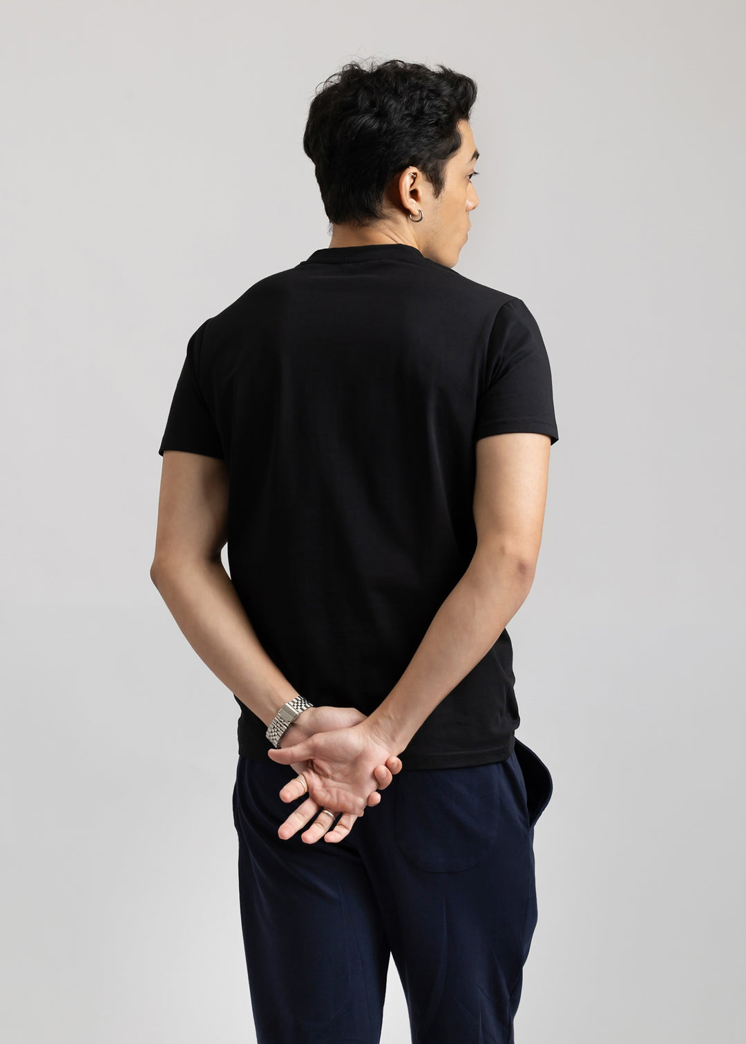 Stretch Slim Fit T-shirt — Black