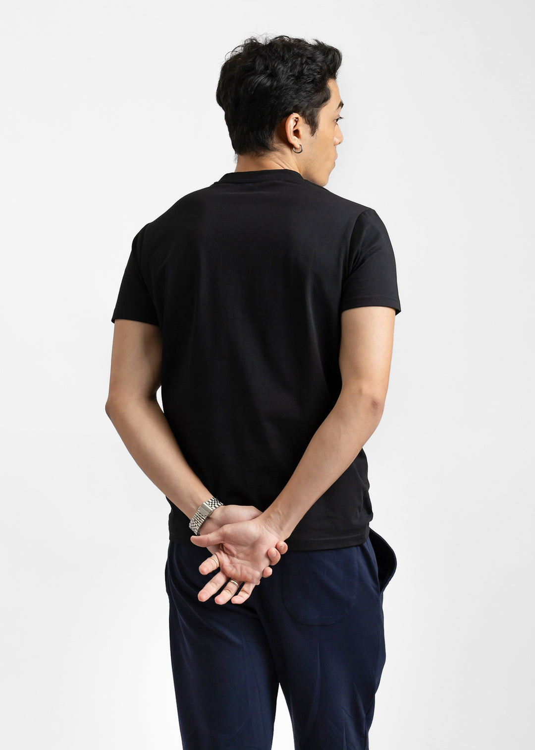 Stretch Slim Fit T-shirt — Black