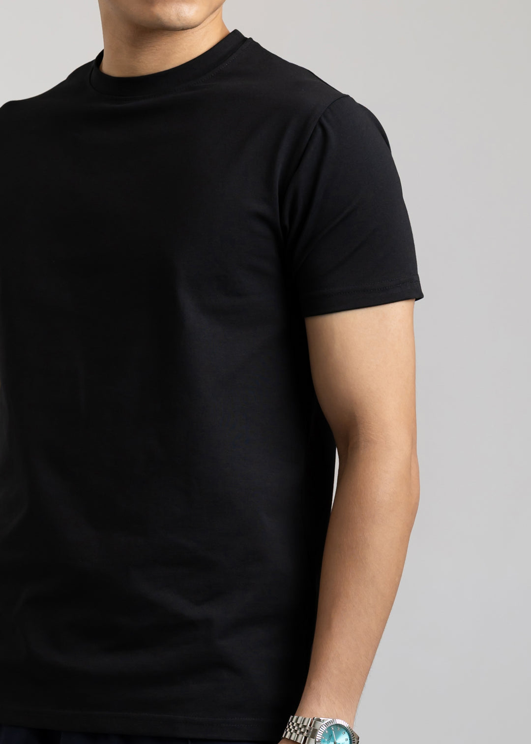 Stretch Slim Fit T-shirt — Black