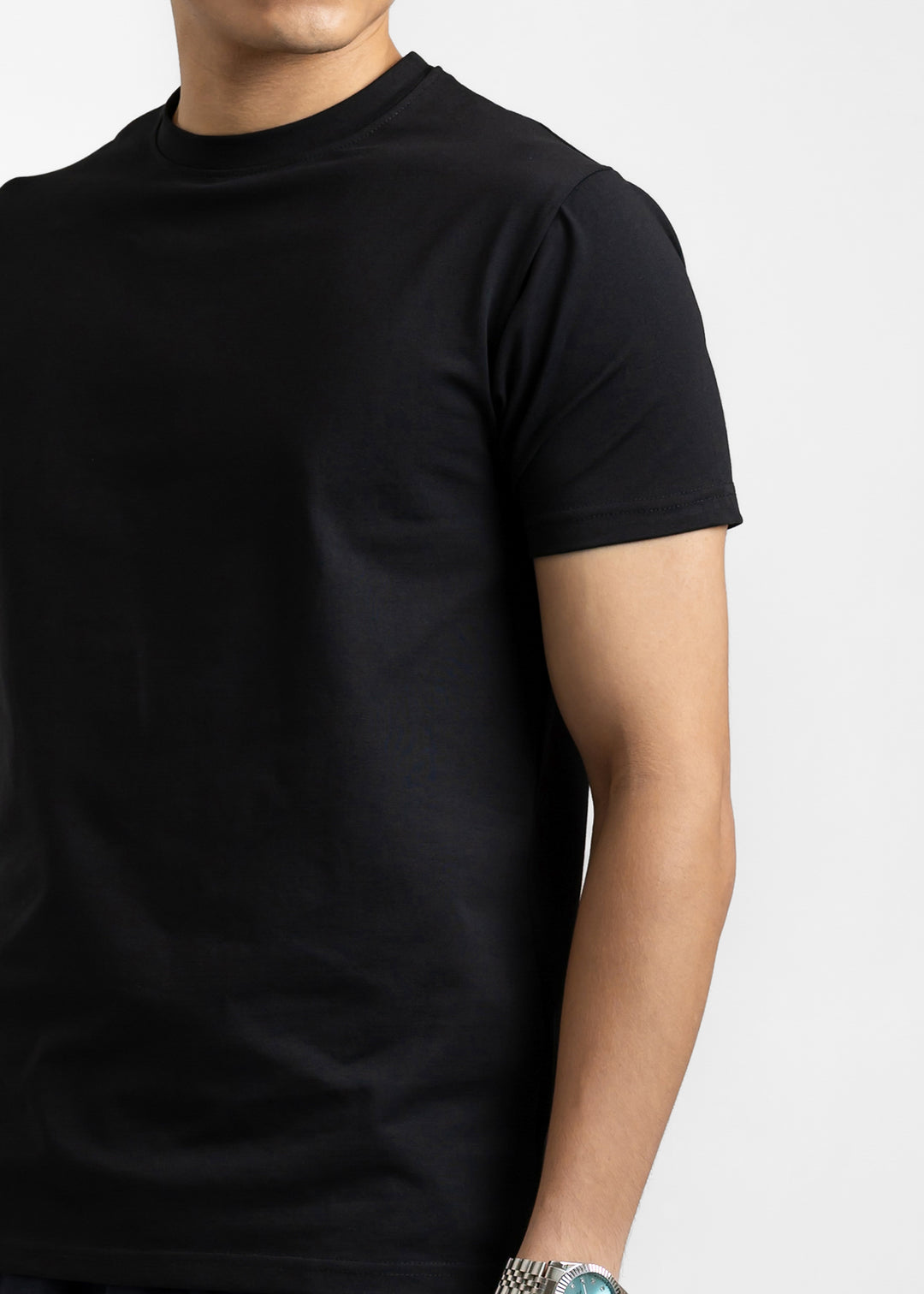 Stretch Slim Fit T-shirt — Black