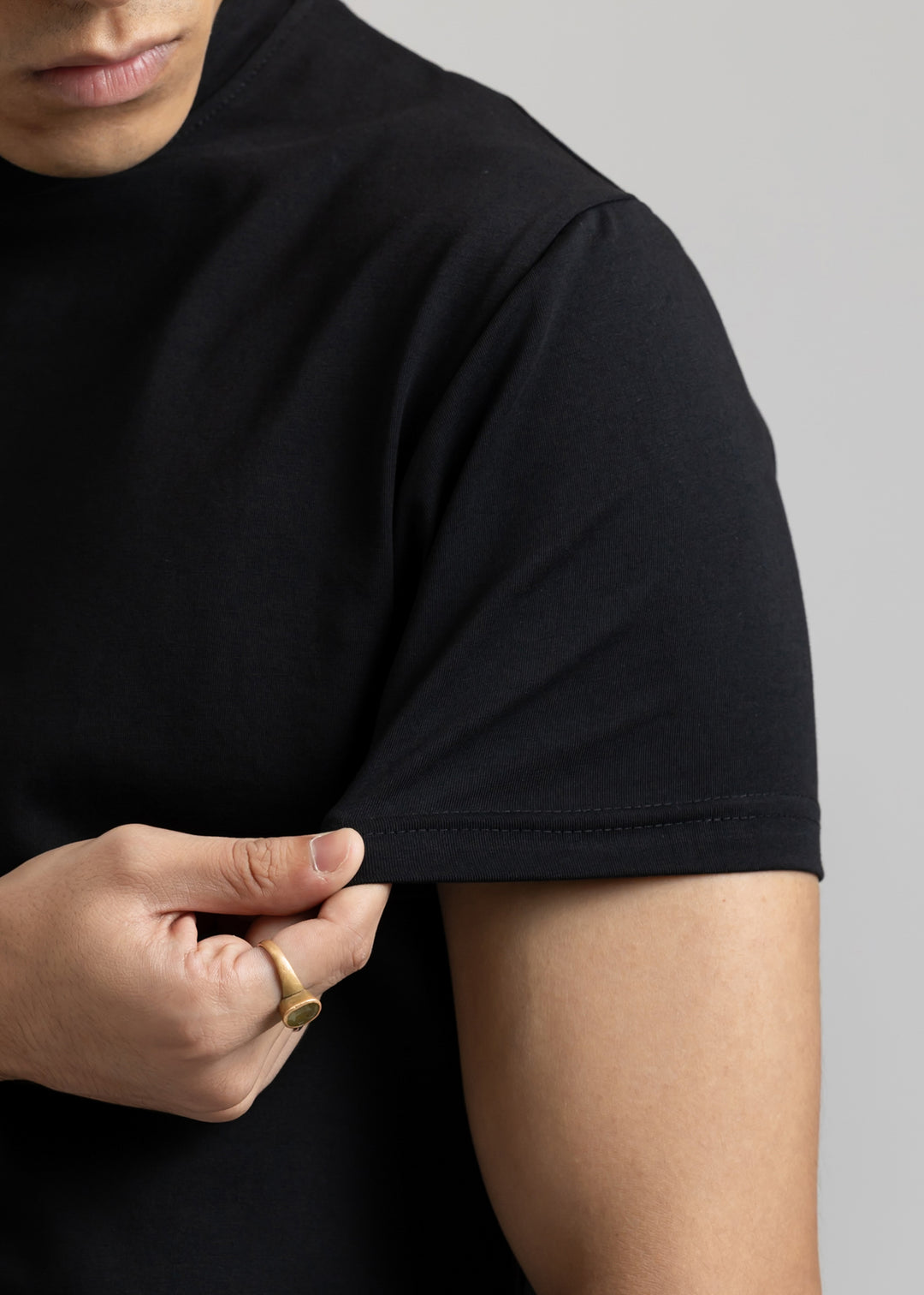 Stretch Slim Fit T-shirt — Black