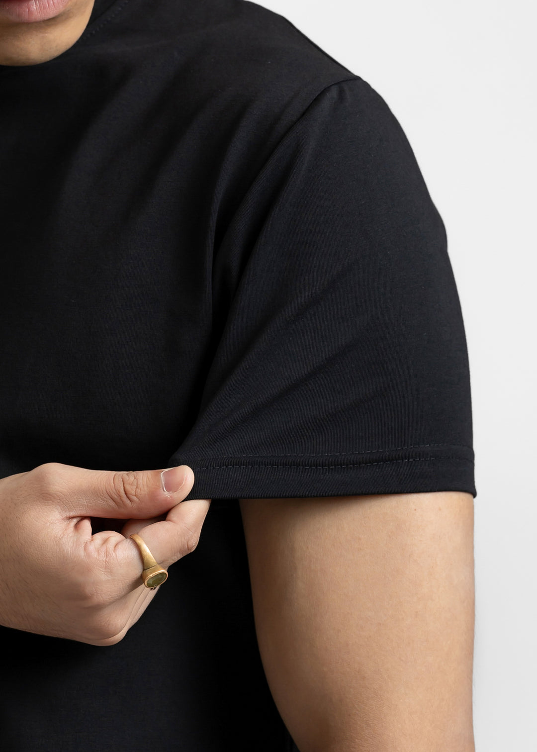 Stretch Slim Fit T-shirt — Black